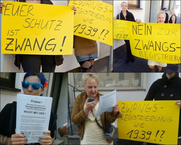 Protest  in Nuremberg against Manuela Schwesig - Photos by Voice4Sexworkers